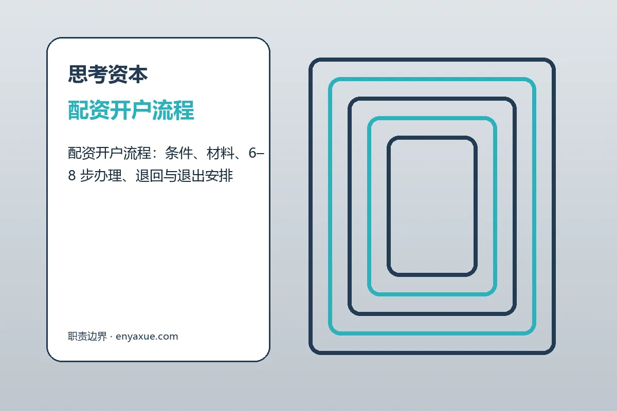 思考资本配资服务办理流程示意